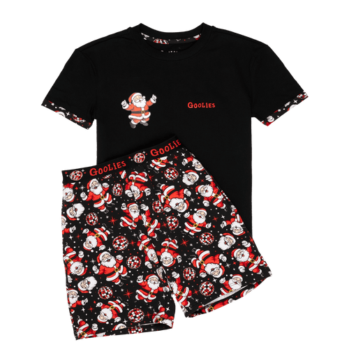 Disco Santa - Kids Short Pyjamas Set (T-Shirt & Shorts)