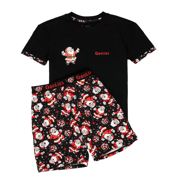 Disco Santa - Kids Short Pyjamas Set (T-Shirt & Shorts)