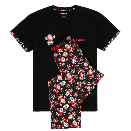 Disco Santa - Men's Long Pyjamas Set (T-Shirt & Trousers)