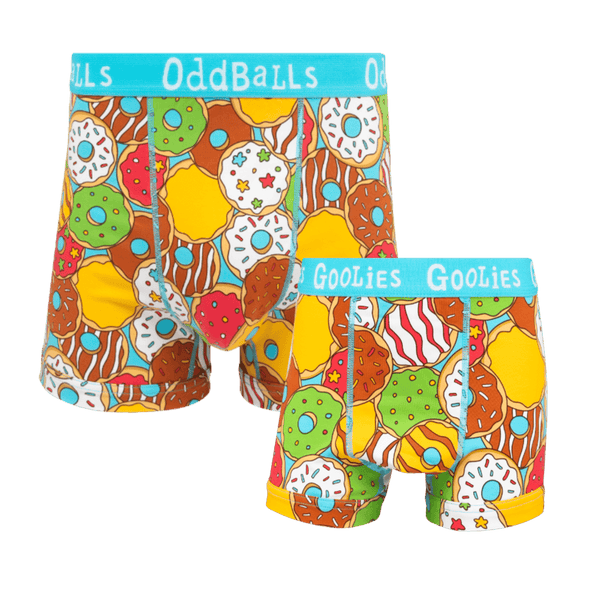 Donuts Bundle - Dad & Lad Boxer Shorts Bundle front