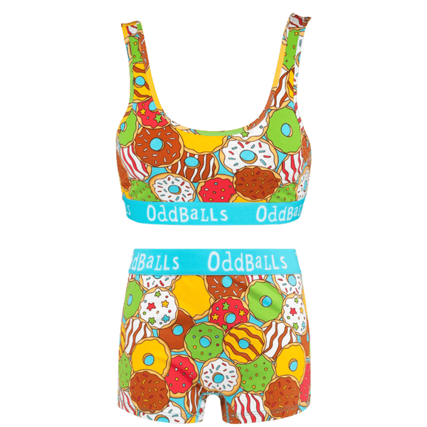 Donuts Bundle - Womens Bralette & Boxers Matching Set Bundle front