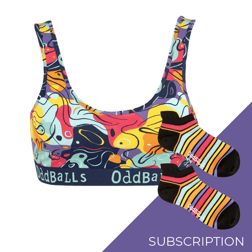 Women's Patterned Bralette Subscription - 6 Month Prepaid (Free Socks + Free Delivery!)