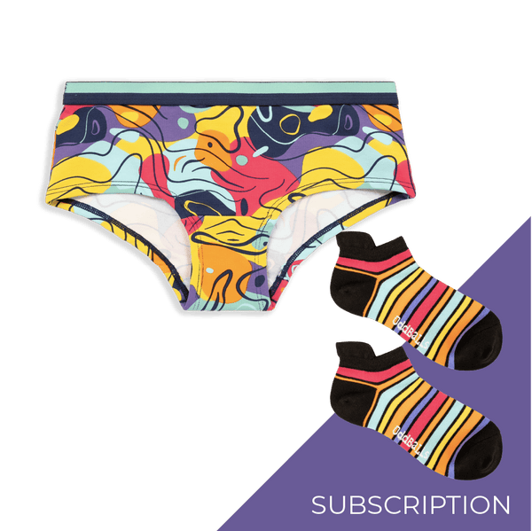 Girlies Girls Knickers Subscription - 12 Month Prepaid (Free Socks + Free Delivery!)