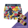 Women's Patterned Cotton Boxer Shorts Subscription - Monthly (Free Socks + Free Delivery!)