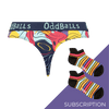 Women's Patterned Thong Subscription - 3 Month Prepaid (Free Socks + Free Delivery!)