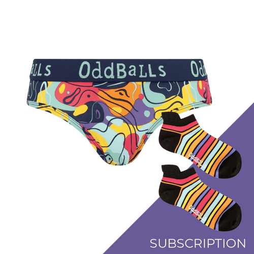 Women's Patterned Brief Knickers Subscription - Monthly (Free Socks + Free Delivery!)