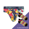 Men's Patterned Cotton Briefs Subscription - Monthly (Free Socks + Free Delivery + Free Delivery!)