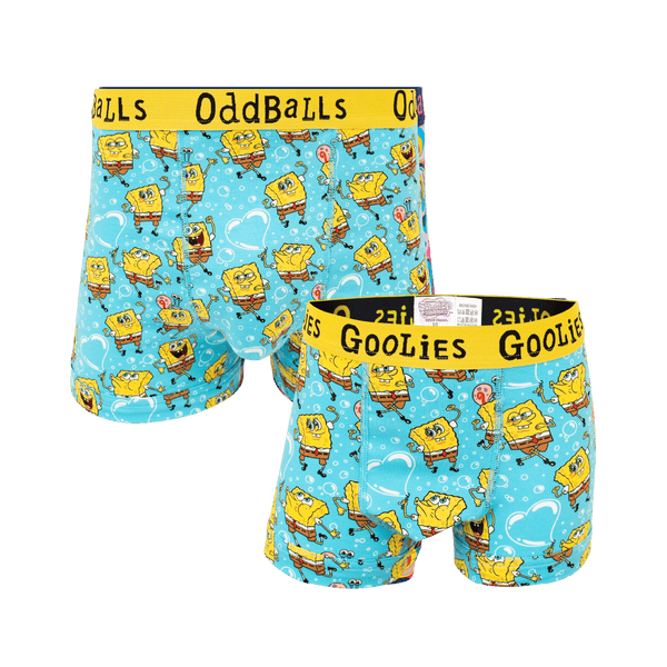 SpongeBob SquarePants Bubbles  - Dad & Lad Boxer Shorts Bundle