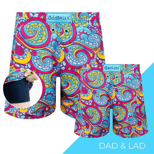 Tentacles - Dad & Lad Compression Swim Shorts Bundle