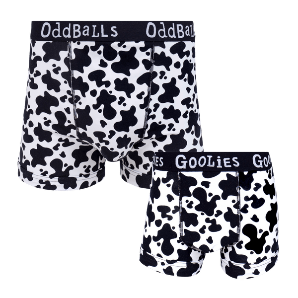 Fat Cow Dad & Lad Bundle - Mens Boxer Shorts & Kids Boxer Shorts Bundle