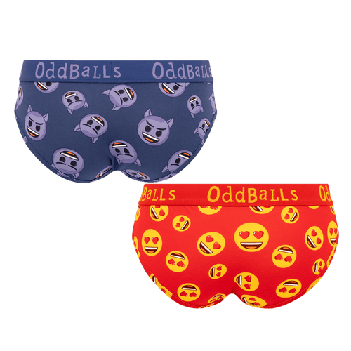 Devil & Love Heart Eyes Bundle - Ladies Briefs 2 Pack Bundle