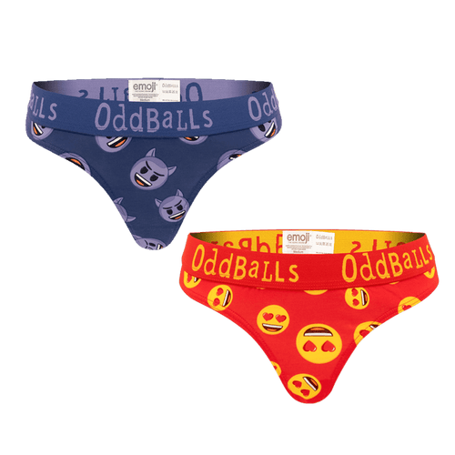 Devil & Love Heart Eyes Bundle - Ladies Thong 2 Pack Bundle