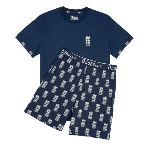 England Cricket - Men's Short Pyjamas Set (T-Shirt & Shorts)