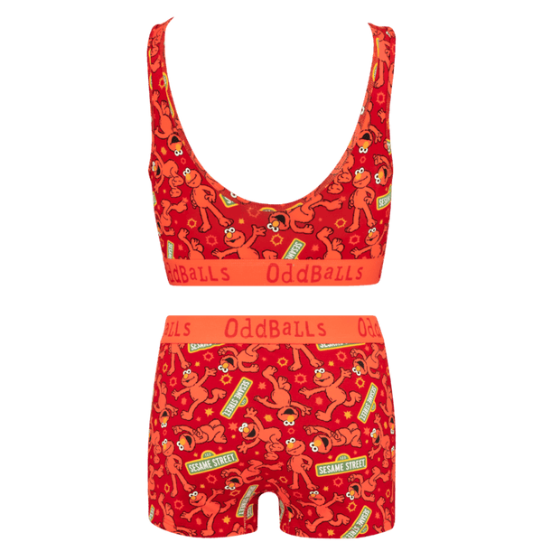 Elmo Bundle - Womens Bralette & Boxers Matching Set back