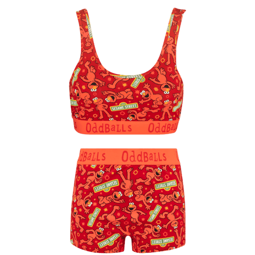 Elmo Bundle - Womens Bralette & Boxers Matching Set