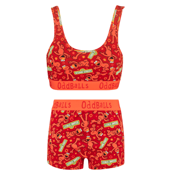 Elmo Bundle - Womens Bralette & Boxers Matching Set front