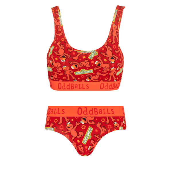 Elmo Bundle - Womens Bralette & Briefs Matching Set front