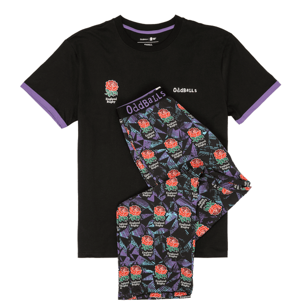 England Rugby Union Alternate 25/26 - Men's Long Pyjamas Set (T-Shirt & Trousers)