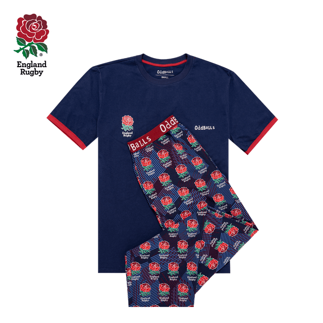 Mens Pyjamas - England Rugby - Long & T-Shirt