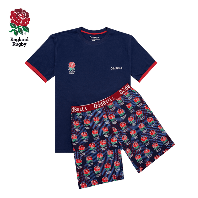 Mens Pyjamas - England Rugby - Shorts & T-Shirt