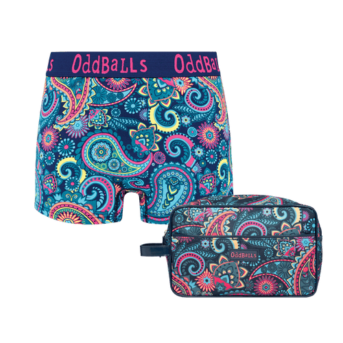 Fancy Pants Bundle - Ladies Boxer Shorts & Matching Wash Bag