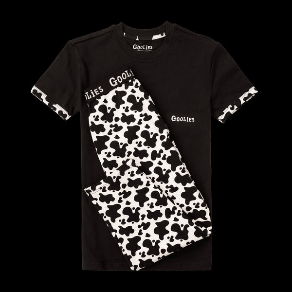 Cow Print - Kids Long Pyjamas Set (T-Shirt & Trousers)