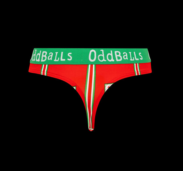 FA Wales Red & Green - Ladies Thong