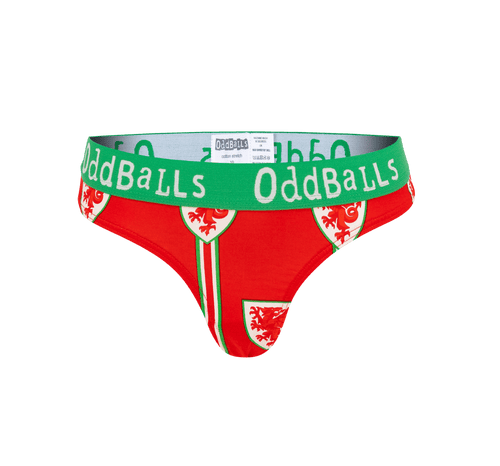 FA Wales Red & Green - Ladies Thong