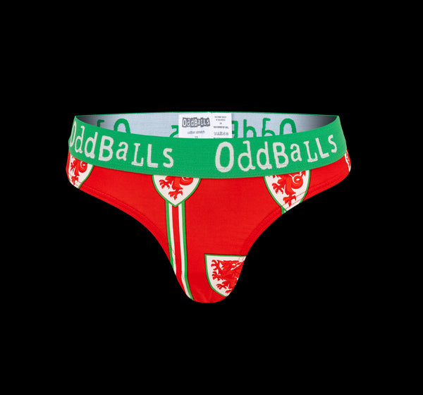 FA Wales Red & Green - Ladies Thong