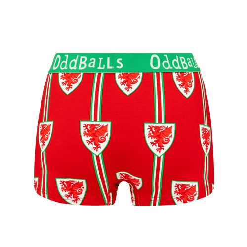 FA Wales Red & Green - Ladies Boxers