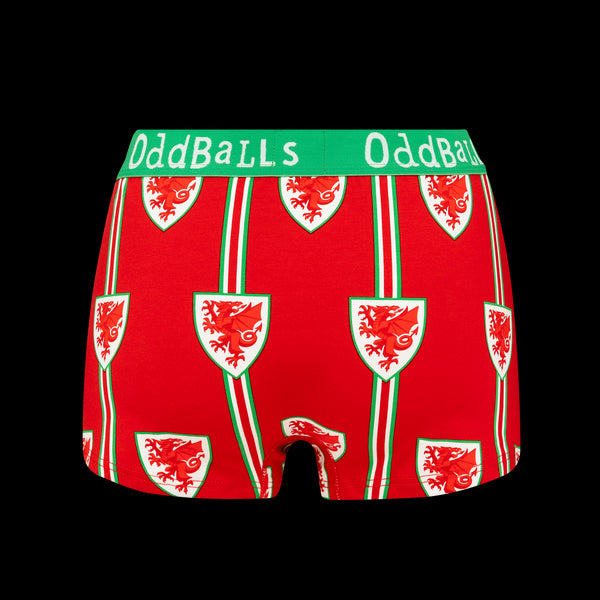 FA Wales Red & Green - Ladies Boxers