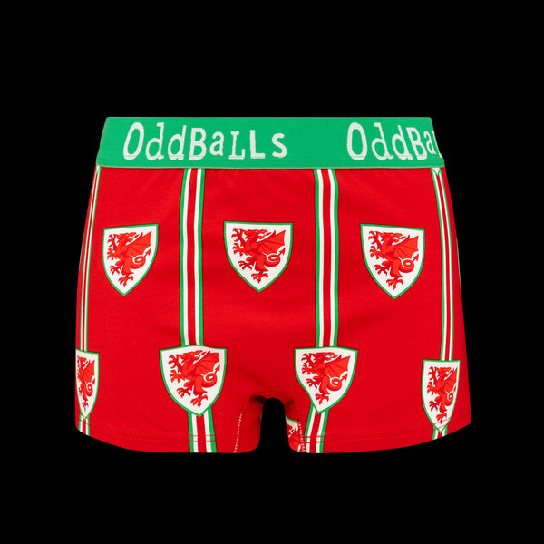 FA Wales Red & Green - Ladies Boxers