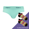 Women's Plain Brief Knickers Subscription - 3 Months Prepaid (Free Socks + Free Delivery!)