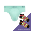 Men's Plain Cotton Brief Subscription - Monthly Underwear (Free Socks + Free Delivery!)