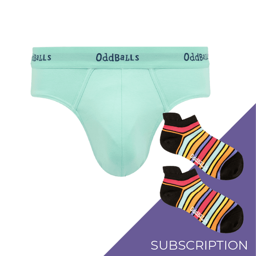 Men's Plain Cotton Brief Subscription - 6 Months Prepaid (Free Socks + Free Delivery!)