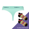 Women's Plain Thong Subscription - Monthly (Free Socks + Free Delivery!)
