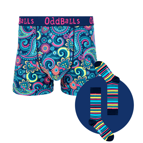 Fancy Pants - Mens Boxer Shorts & Matching Sock