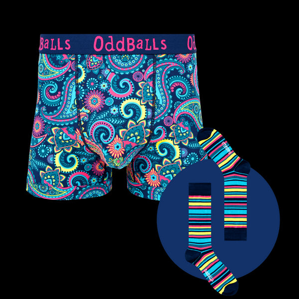 Fancy Pants - Mens Boxer Shorts & Matching Sock