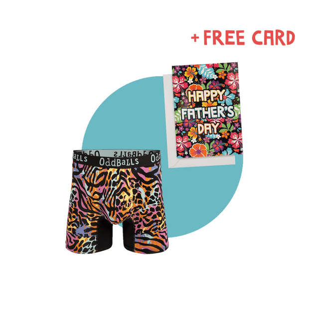 Filthy Animal Bamboo Boxer Shorts & Father's Day Card Bundle