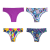 Floral Bundle - Ladies Seamless Brazilian Briefs 4 Pack Bundle