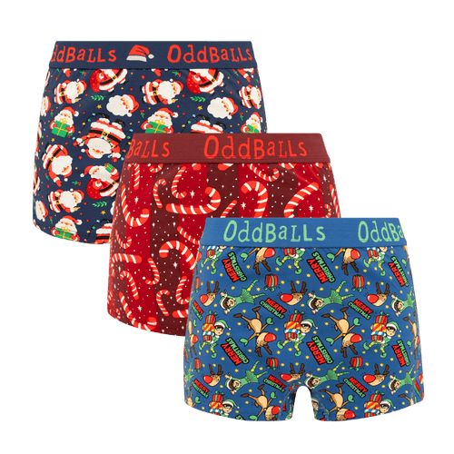 Santa's Favourites Bundle - Ladies Boxer Shorts 3 Pack