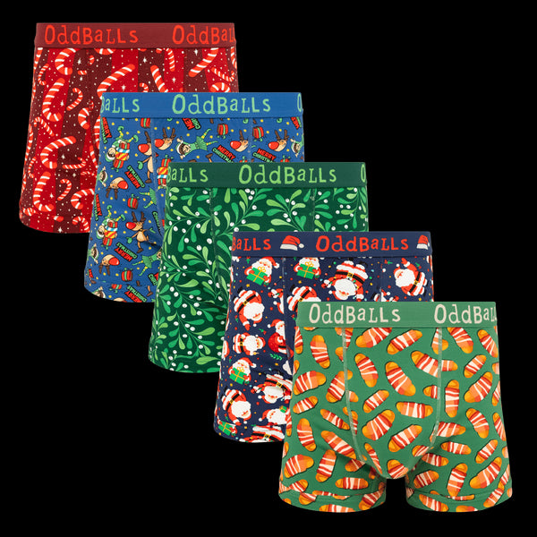 Christmas Crackers Bundle - Mens Boxer Shorts 5 Pack