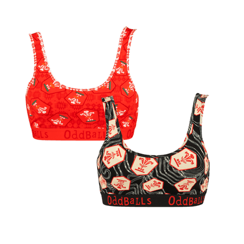 Welsh Rugby Union 25 Bundle - Ladies Bralette 2 Pack Bundle