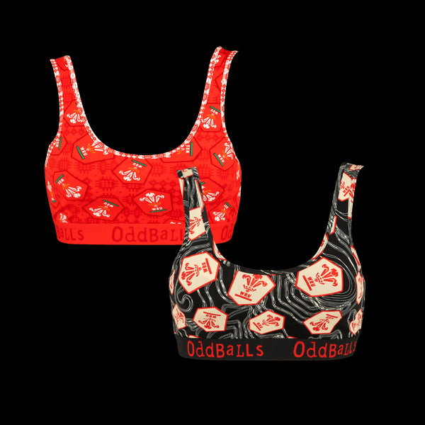 Welsh Rugby Union 25 Bundle - Ladies Bralette 2 Pack Bundle