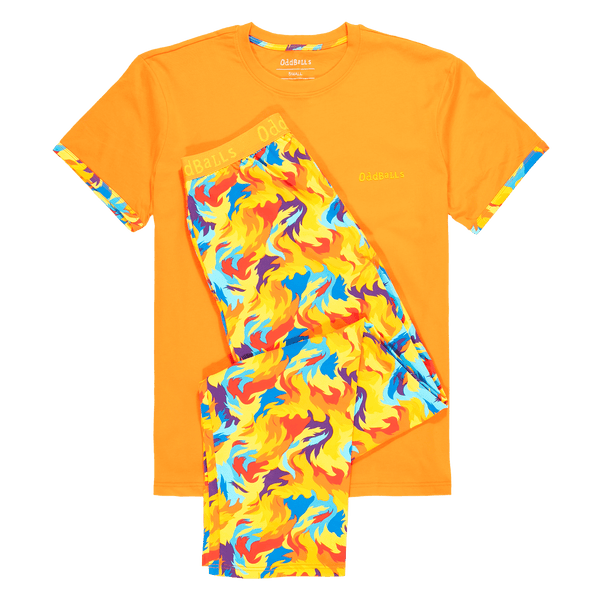 Great Balls of Fire - Men's Long Pyjamas Set (T-Shirt & Trousers)