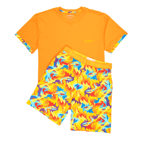 Great Balls of Fire - Men's Short Pyjamas Set (T-Shirt & Shorts)