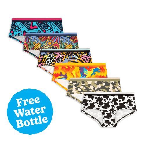 Bright & Breezy Bundle - Girls Cotton Knickers 6 Pack