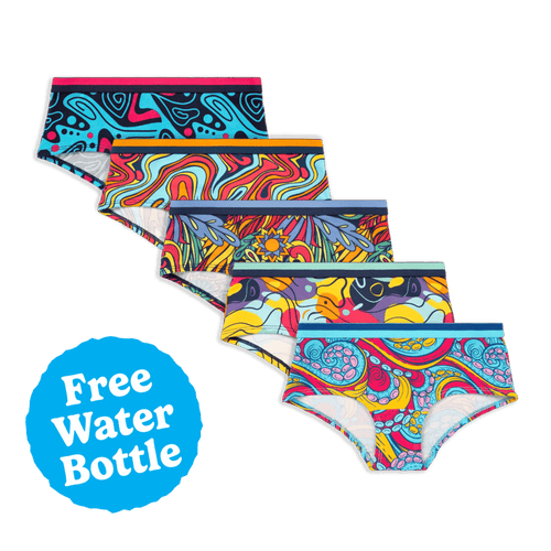 Island Time Bundle - Girls Cotton Knickers 5 Pack