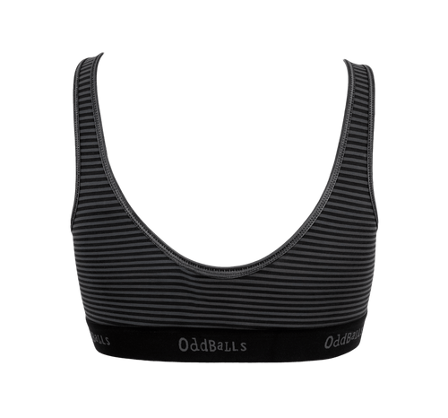 Grey Black Stripes - Ladies Bralette