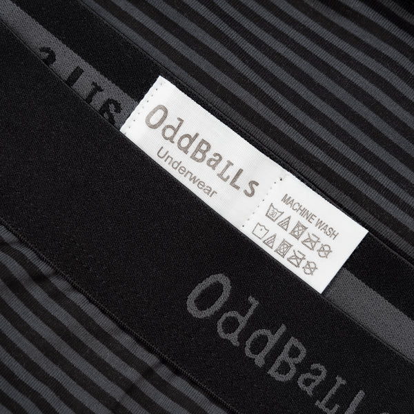 Grey & Black Stripes - Mens Cotton Boxer Shorts